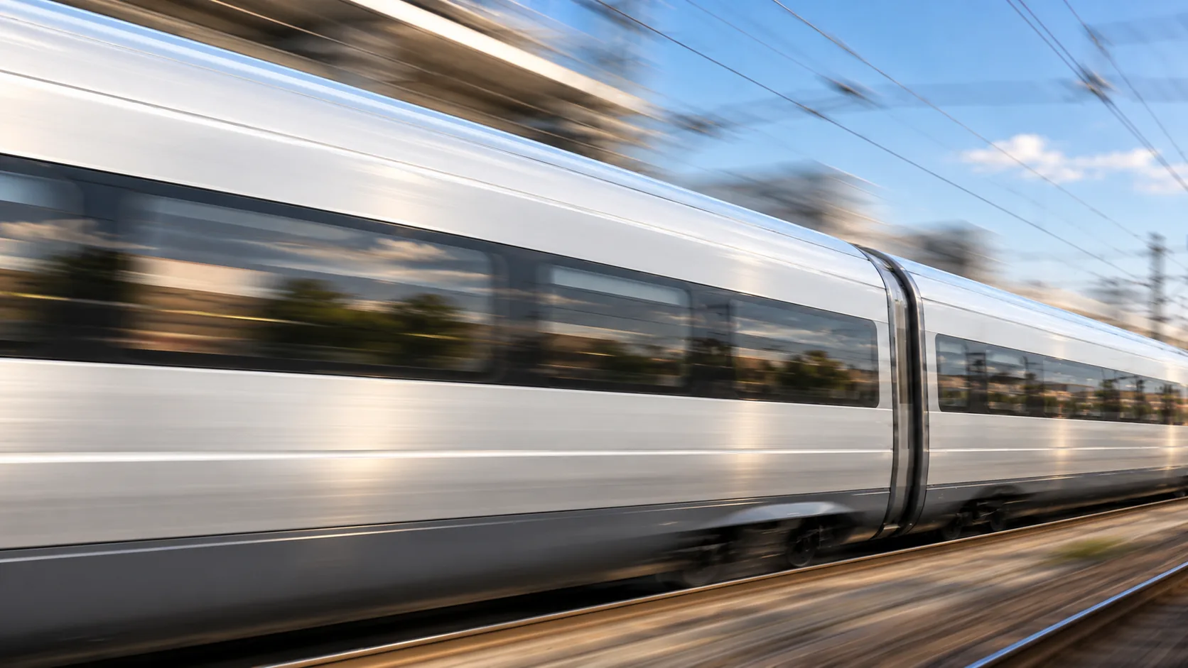 Abstract detail of a train in motion